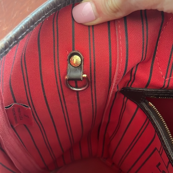 Louis Vuitton NEVERFULL MM with Pouch Brown Damier Print - Picture 10 of 12